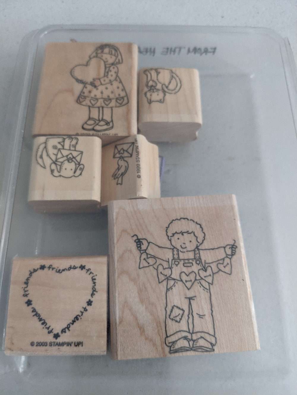 Retired Collectible Stampin Up Crafters Stamp Set Kids Love DIY Scrapbooking